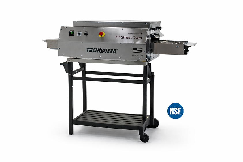 The ideal compact conveyor pizza oven for food trucks & small ops: up to 40 perfect pizzas/hour.